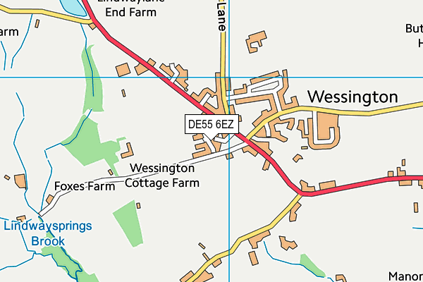DE55 6EZ map - OS VectorMap District (Ordnance Survey)
