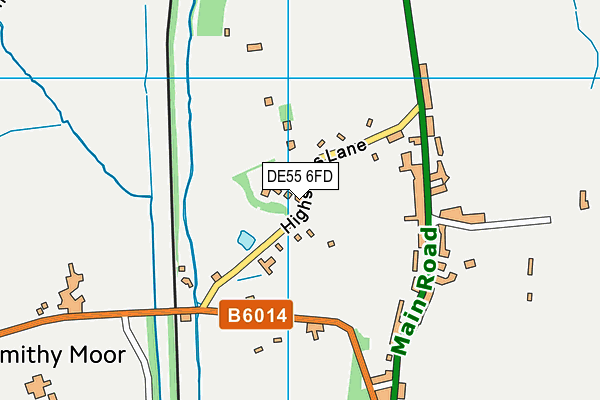 DE55 6FD map - OS VectorMap District (Ordnance Survey)