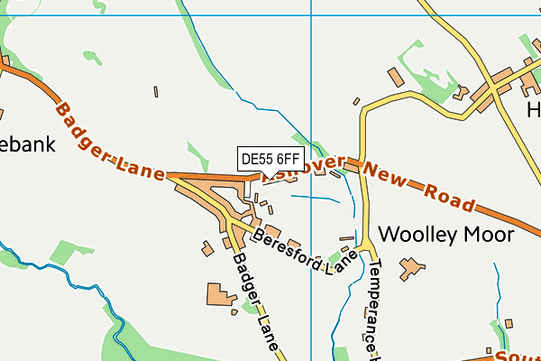 DE55 6FF map - OS VectorMap District (Ordnance Survey)