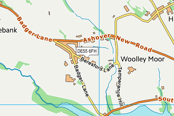Stretton Handley Church of England Primary School map (DE55 6FH) - OS VectorMap District (Ordnance Survey)