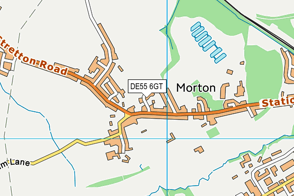 Morton Colliery Cricket Club map (DE55 6GT) - OS VectorMap District (Ordnance Survey)