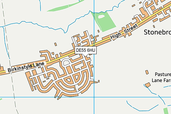 DE55 6HU map - OS VectorMap District (Ordnance Survey)