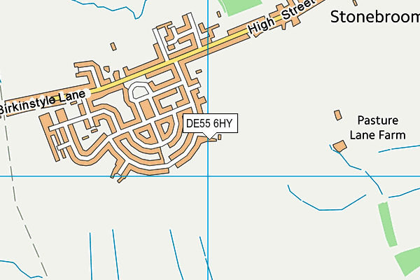 DE55 6HY map - OS VectorMap District (Ordnance Survey)