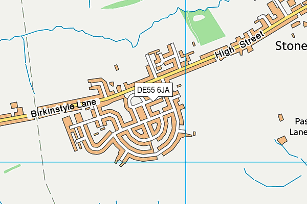DE55 6JA map - OS VectorMap District (Ordnance Survey)