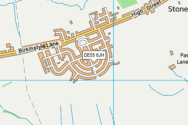 DE55 6JH map - OS VectorMap District (Ordnance Survey)