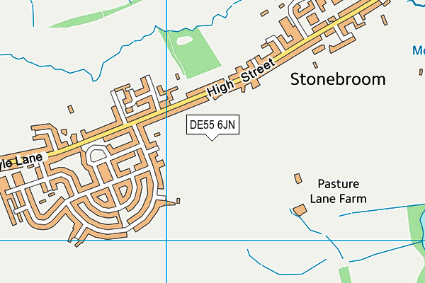 DE55 6JN map - OS VectorMap District (Ordnance Survey)