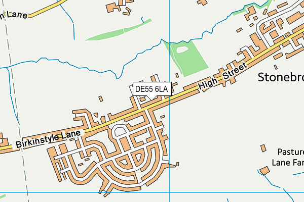 DE55 6LA map - OS VectorMap District (Ordnance Survey)