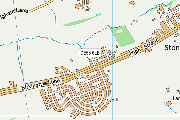 DE55 6LB map - OS VectorMap District (Ordnance Survey)