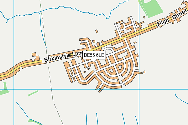 DE55 6LE map - OS VectorMap District (Ordnance Survey)