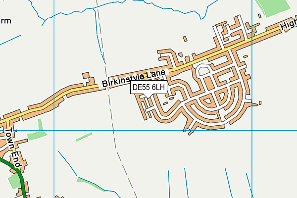 DE55 6LH map - OS VectorMap District (Ordnance Survey)