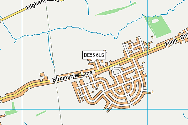 DE55 6LS map - OS VectorMap District (Ordnance Survey)