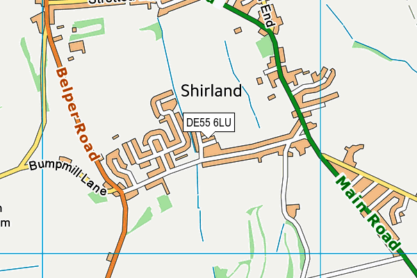 DE55 6LU map - OS VectorMap District (Ordnance Survey)