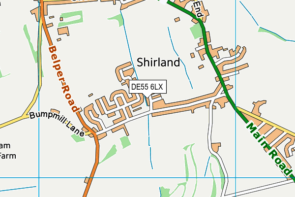 DE55 6LX map - OS VectorMap District (Ordnance Survey)