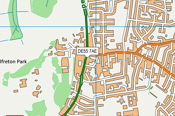 DE55 7AE map - OS VectorMap District (Ordnance Survey)