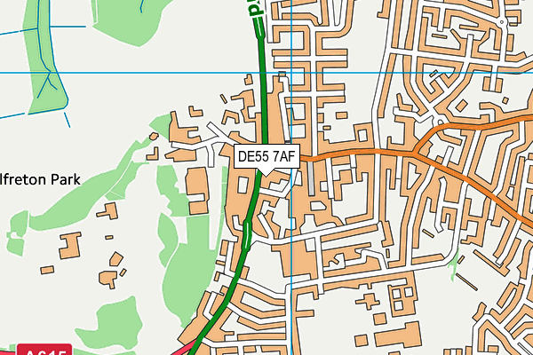 DE55 7AF map - OS VectorMap District (Ordnance Survey)