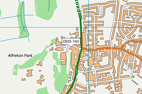 DE55 7AH map - OS VectorMap District (Ordnance Survey)