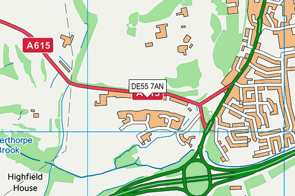 DE55 7AN map - OS VectorMap District (Ordnance Survey)