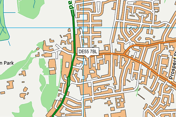 DE55 7BL map - OS VectorMap District (Ordnance Survey)