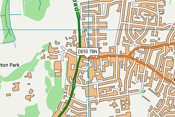 DE55 7BN map - OS VectorMap District (Ordnance Survey)