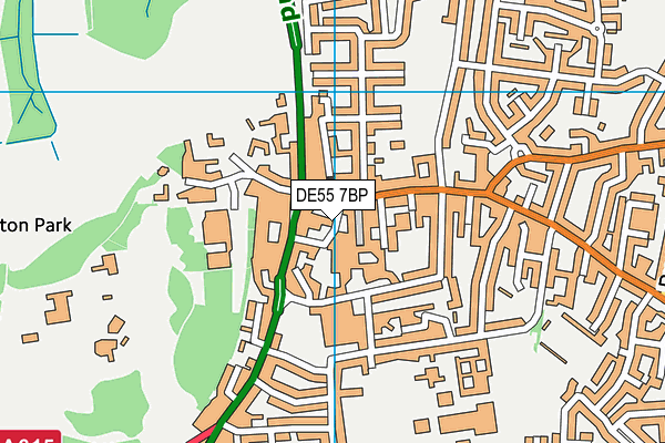 DE55 7BP map - OS VectorMap District (Ordnance Survey)