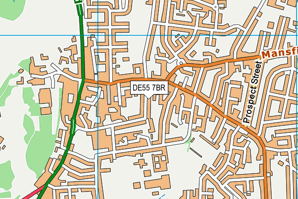 DE55 7BR map - OS VectorMap District (Ordnance Survey)