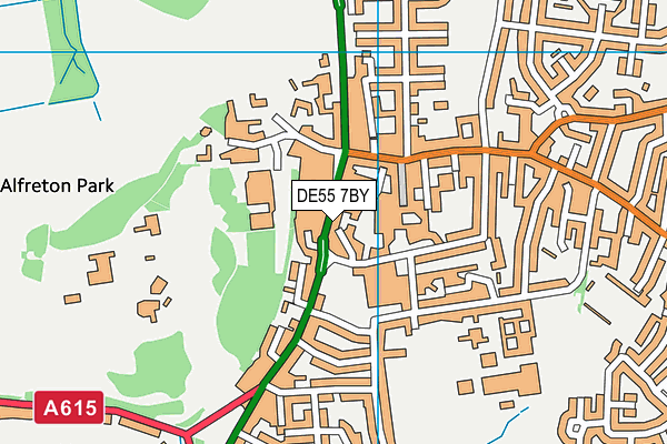 DE55 7BY map - OS VectorMap District (Ordnance Survey)