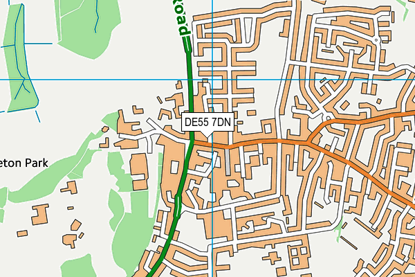 DE55 7DN map - OS VectorMap District (Ordnance Survey)