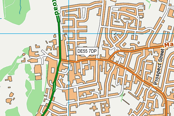 DE55 7DP map - OS VectorMap District (Ordnance Survey)