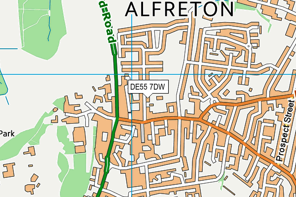Map of ALFRETON PHYSIOTHERAPY LIMITED at district scale