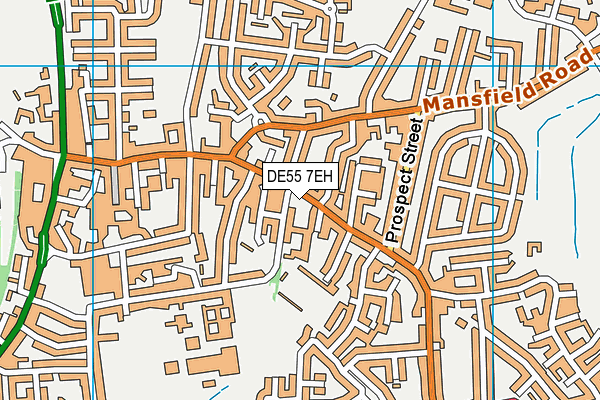 DE55 7EH map - OS VectorMap District (Ordnance Survey)