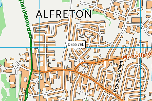 DE55 7EL map - OS VectorMap District (Ordnance Survey)