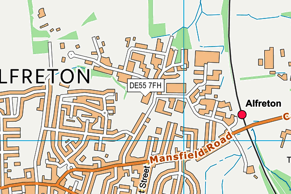 DE55 7FH map - OS VectorMap District (Ordnance Survey)