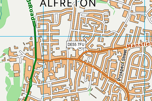 DE55 7FU map - OS VectorMap District (Ordnance Survey)