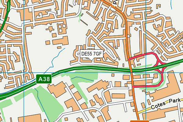 DE55 7GF map - OS VectorMap District (Ordnance Survey)