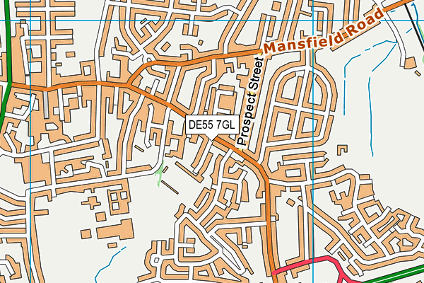 DE55 7GL map - OS VectorMap District (Ordnance Survey)