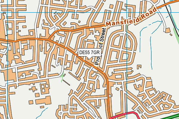 DE55 7GR map - OS VectorMap District (Ordnance Survey)