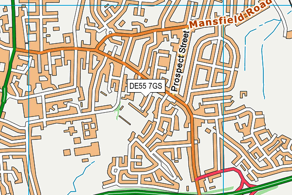 DE55 7GS map - OS VectorMap District (Ordnance Survey)