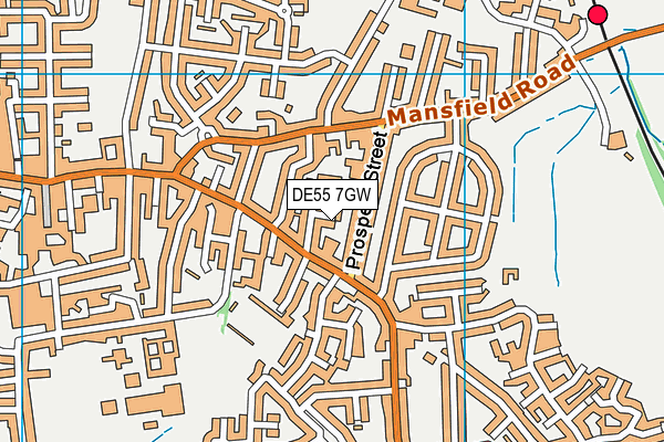 DE55 7GW map - OS VectorMap District (Ordnance Survey)