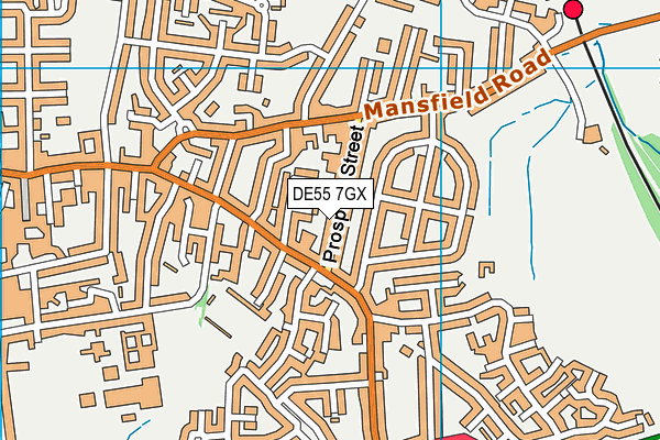 DE55 7GX map - OS VectorMap District (Ordnance Survey)