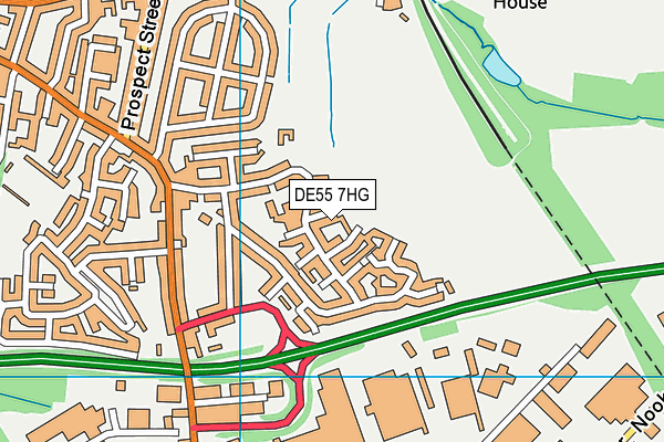 DE55 7HG map - OS VectorMap District (Ordnance Survey)