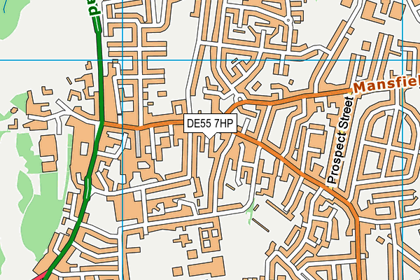 DE55 7HP map - OS VectorMap District (Ordnance Survey)