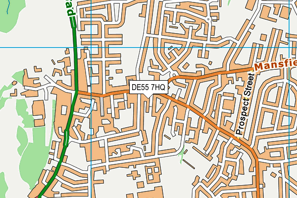 DE55 7HQ map - OS VectorMap District (Ordnance Survey)