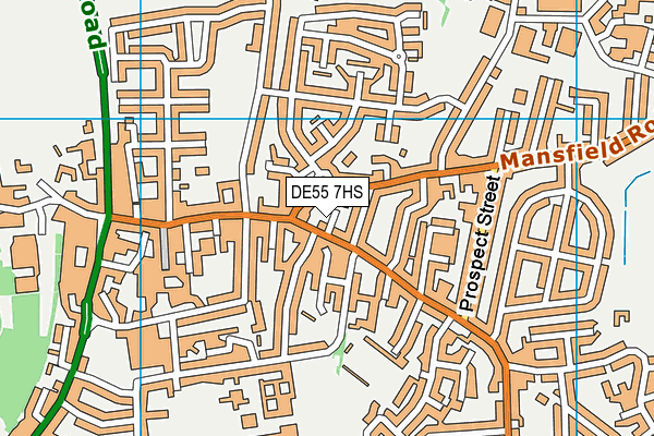 DE55 7HS map - OS VectorMap District (Ordnance Survey)