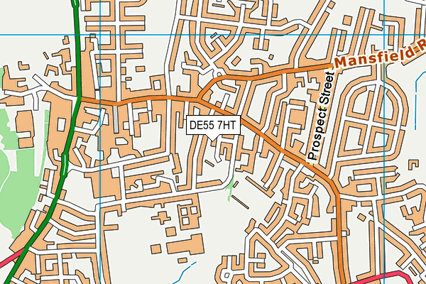 DE55 7HT map - OS VectorMap District (Ordnance Survey)
