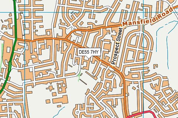DE55 7HY map - OS VectorMap District (Ordnance Survey)