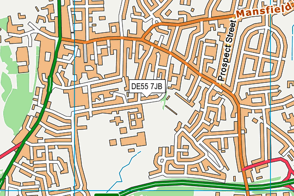 DE55 7JB map - OS VectorMap District (Ordnance Survey)