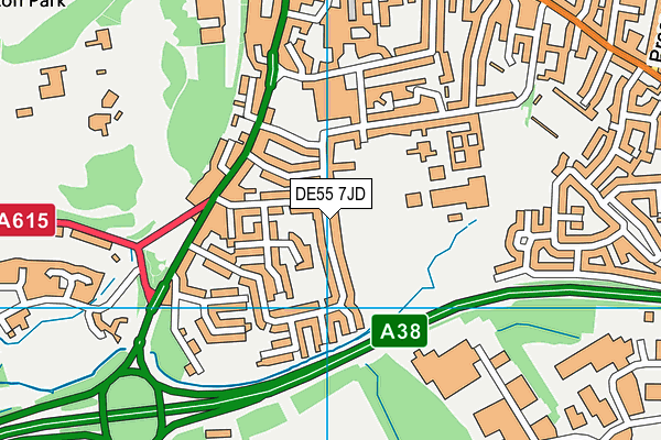 DE55 7JD map - OS VectorMap District (Ordnance Survey)