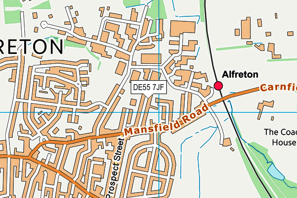 DE55 7JF map - OS VectorMap District (Ordnance Survey)