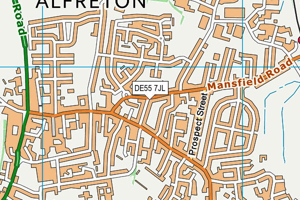 DE55 7JL map - OS VectorMap District (Ordnance Survey)