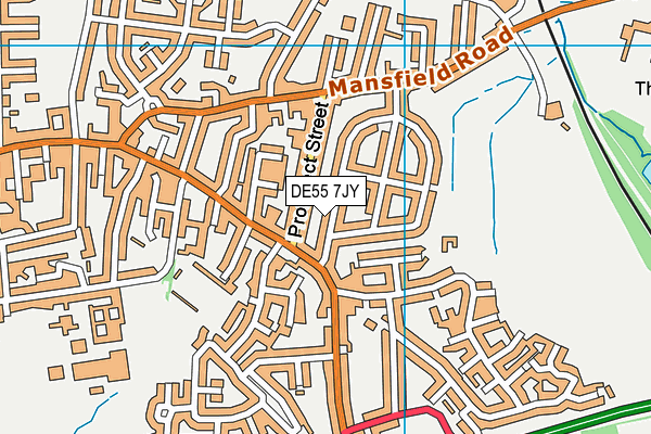 DE55 7JY map - OS VectorMap District (Ordnance Survey)